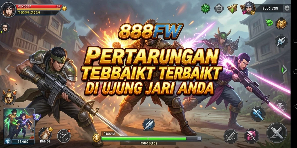 Tangkapan layar utama menunjukkan aksi pertarungan seru di 888FW.
