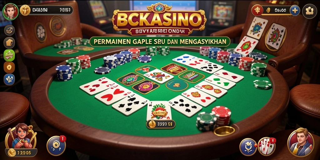 Tampilan menarik gameplay Gaple di BCKASINO.