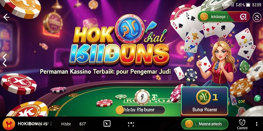 Screenshot HOKIBONUS menampilkan gameplay fokus pada kasino dengan dealer langsung.