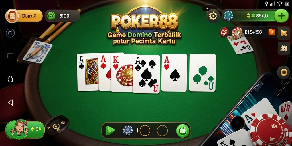 Tampilan gameplay POKER88 yang menarik dan seru.