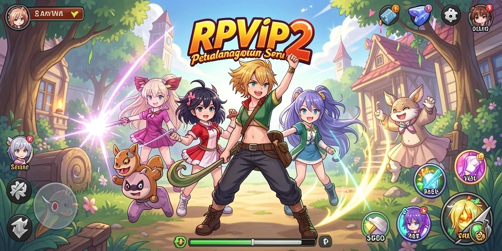 Tampilan menarik dari gameplay seru di RPVIP2, penuh aksi dan warna.