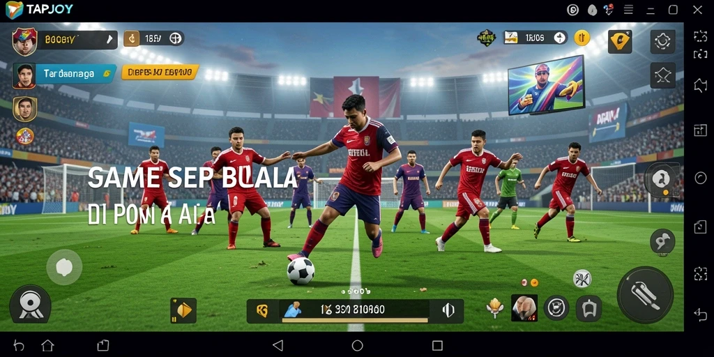 TAPJOY menampilkan aksi sepak bola yang mendebarkan.