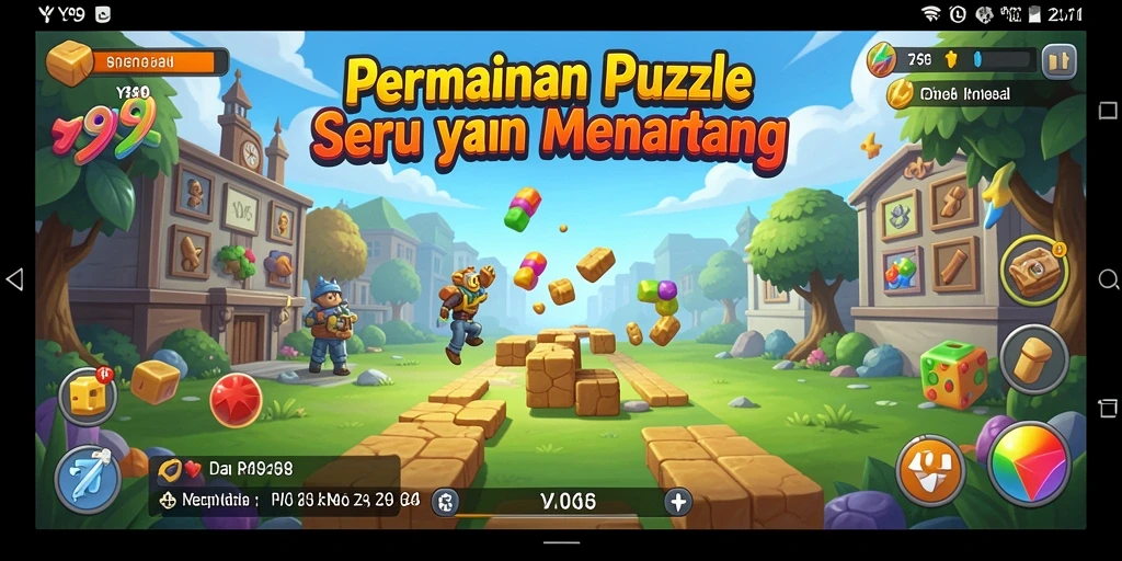 Tampilan gameplay Y89 yang menantang dalam mode puzzle.